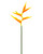 Orange Faux Heliconia Flower Stem