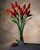 Flame Artificial Torch Ginger Foliage Stem