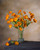 Golden Orange Poppy Silk Flower Stem