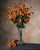 Autumn Orange Cosmos Silk Flower Stem