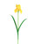28" Faux Iris Flower Stem in Gold Orange.