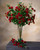 Red Rambling Rose Silk Flower Stem Spray - 30.5"