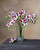 18" Artificial Mini Dendrobium Orchid Stem in White Purple