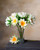 Water Lily Faux Flower Stem - 17.5" - Cream