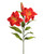 25" Tiger Lily Silk Flower Stem Spray in Brick Red.