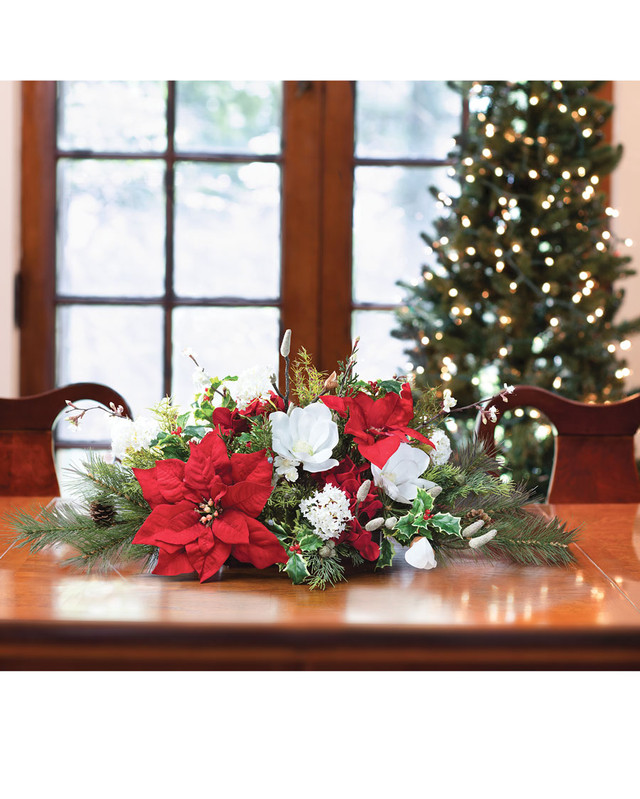 Holiday Tradition Silk Christmas Centerpiece