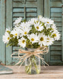 Farmhouse Daisies Silk Flower Arrangement