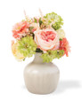 Cabbage Rose & Zinnia<br>Faux Flower Accent
