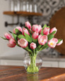 Pink Garden Tulip Faux Flower Bouquet