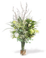 Snowball Hydrangea & Queen Anne's Lace Faux Flower Arrangement by Petals.