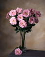 Pink Blown Open Rose Silk Flower Stem