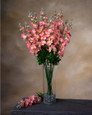 Pink Delphinium Silk Flower Stem