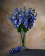 Blue Delphinium Silk Flower Stem