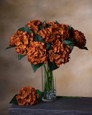 Pumpkin Silk Hydrangea Flower Stem