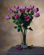 Lavender Mauve Rose Bud Silk Flower Stem