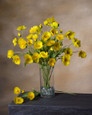 Yellow Poppy Silk Flower Stem