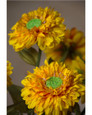 Yellow Zinnia Silk Flower Stem