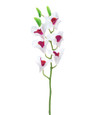18" Artificial Mini Dendrobium Orchid Stem in White Purple