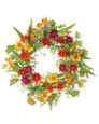 Sunshine Garden Silk Flower Wreath, available at Petals.