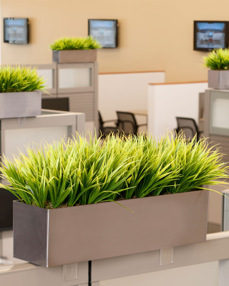 Faux Grass Planter