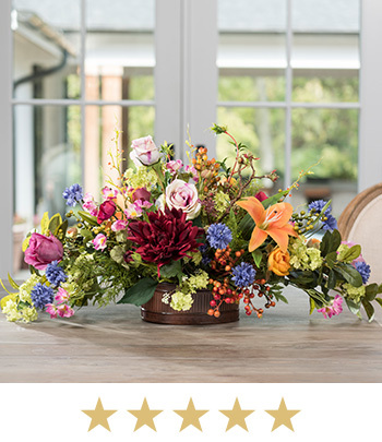 Floral Tapestry Silk Flower Centerpiece, available at Petals.