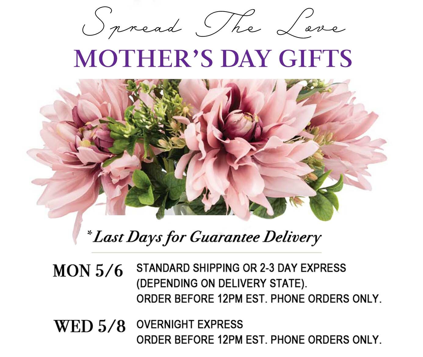 Mother's Day Gift Ideas: Our Collection features beautiful floral gifts crafted by hand for everlasting enjoyment.