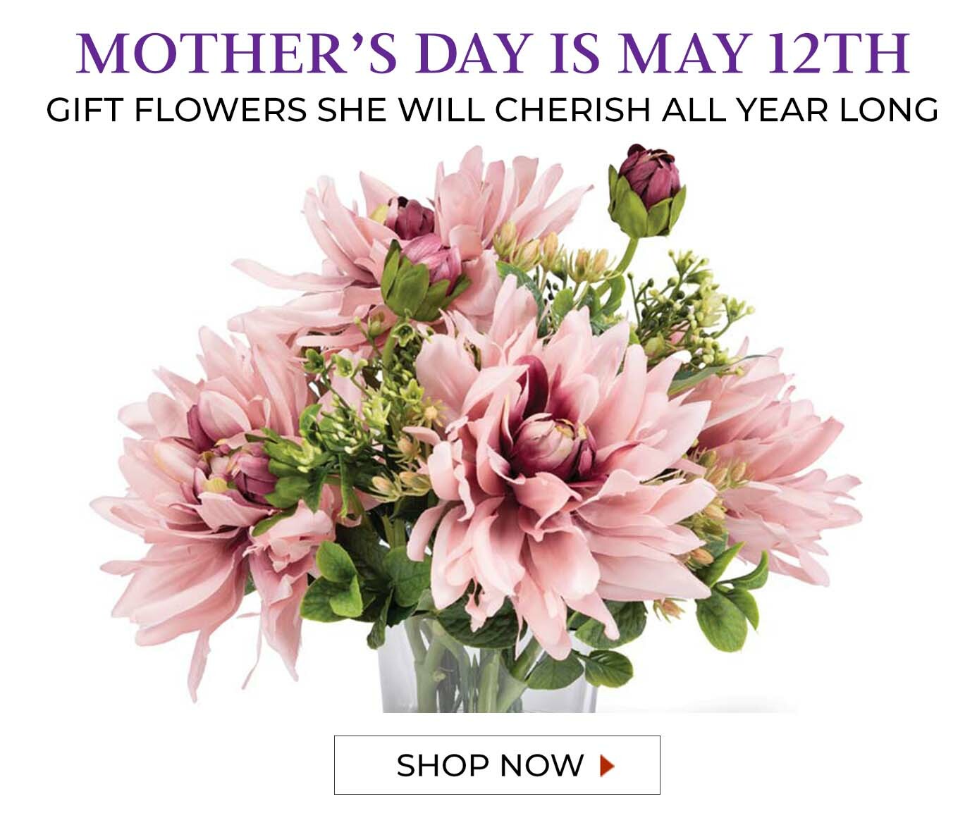 Mother's Day Gift Ideas: Our Collection features beautiful floral gifts crafted by hand for everlasting enjoyment.