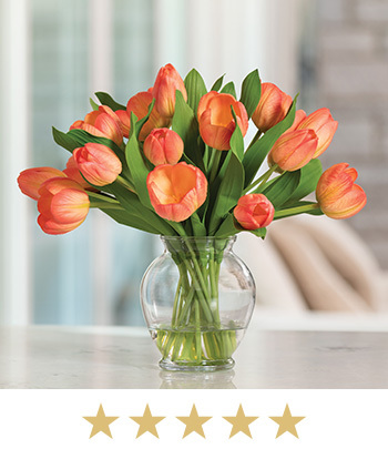 Garden Tulip Faux Flower Bouquet, available at Petals.