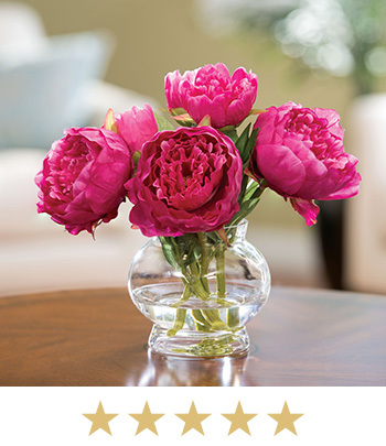 Best Sellling Peony Faux Flower Centerpiece, available at Petals.