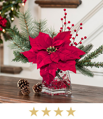Festive Mood Silk Flower Centerpiece, available at Petals.