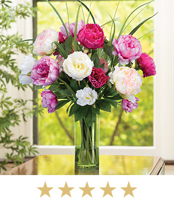 Best Selling Peony Garden Faux Arrangement, available at Petals.