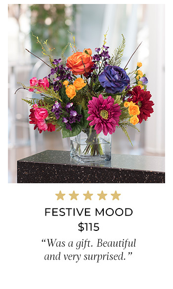 Festive Mood Silk Flower Centerpiece