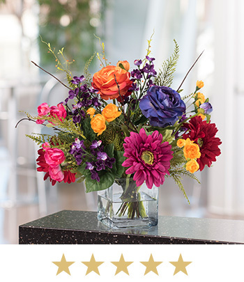 Festive Mood Silk Flower Centerpiece, available at Petals.