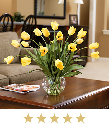 Abundance of Tulips Silk Centerpiece