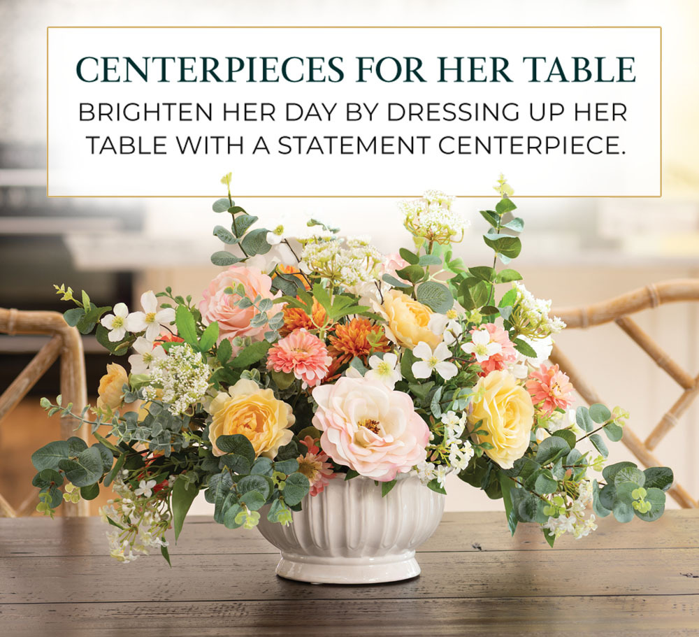 Shop Handcrafted Centerpieces, available at Petals.