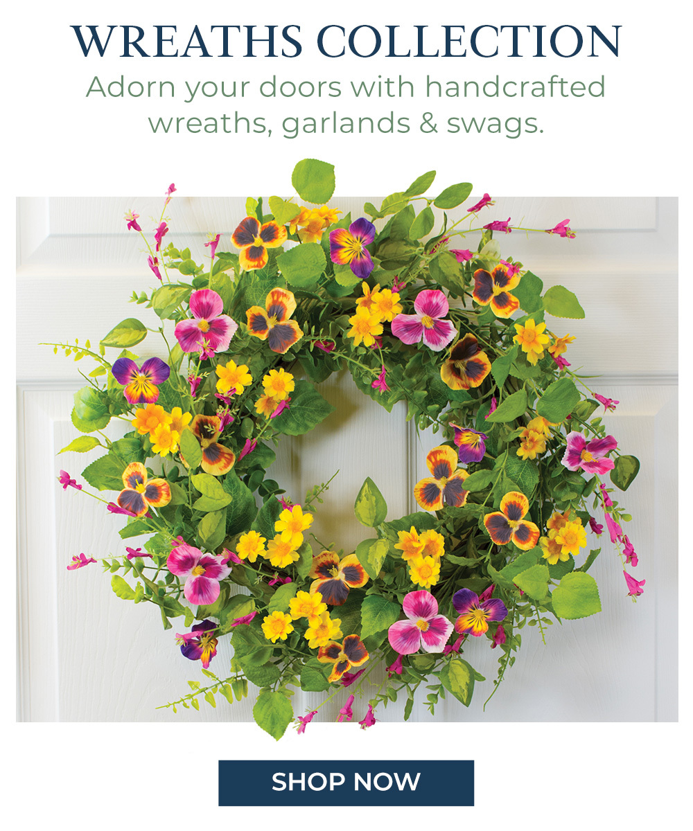 Faux wreaths: Our artificial wreaths, swags, and garlands make seasonal decorating quick, easy, and fun. Available at Petals. 