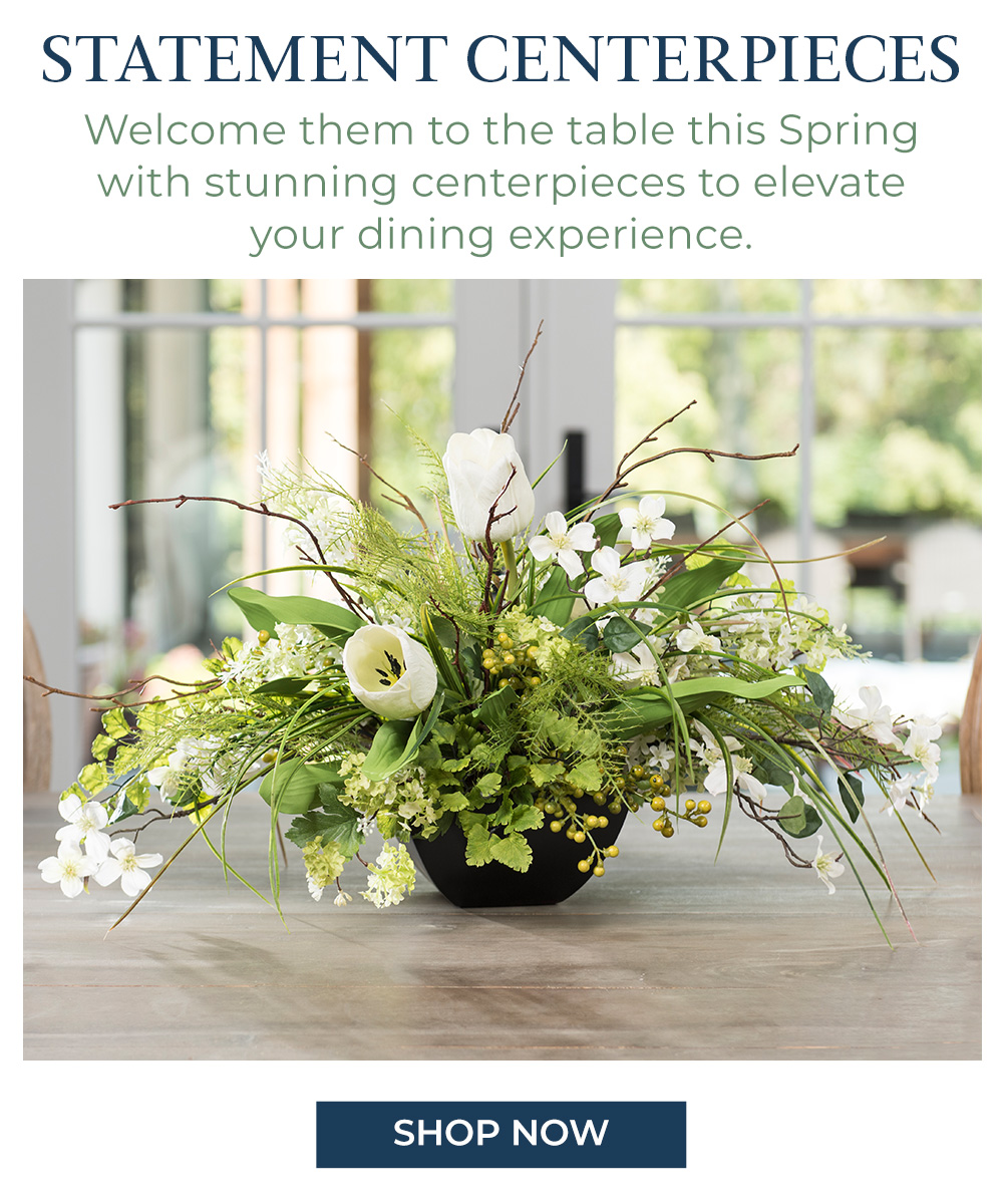 Silk Flower Centerpieces By Petals: Welcome them to the table with handcrafted flowers. 