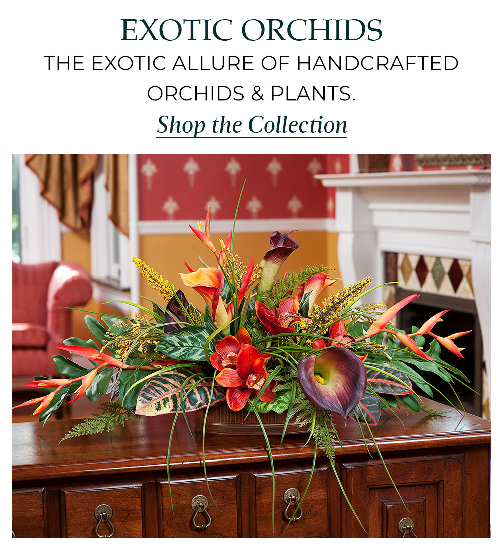 Exotic Orchids: Bring the awe-inspiring natural beauty of handcrafted orchid arrangements into your home.