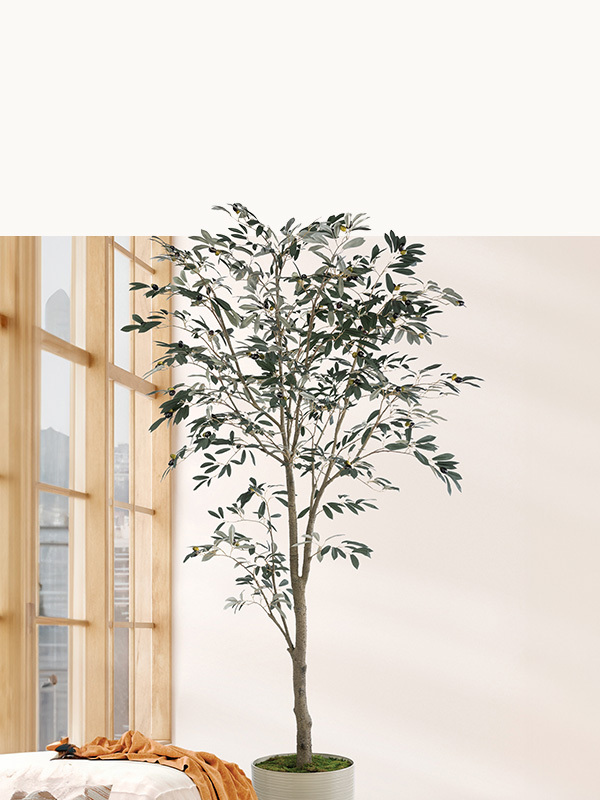Realistic faux botanical trees for indoor décor, maintenance-free artificial greenery, handcrafted silk trees and decorative plants by Petals.
