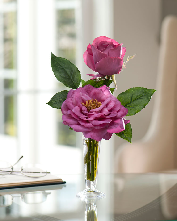 Lavender Single Silk Rose