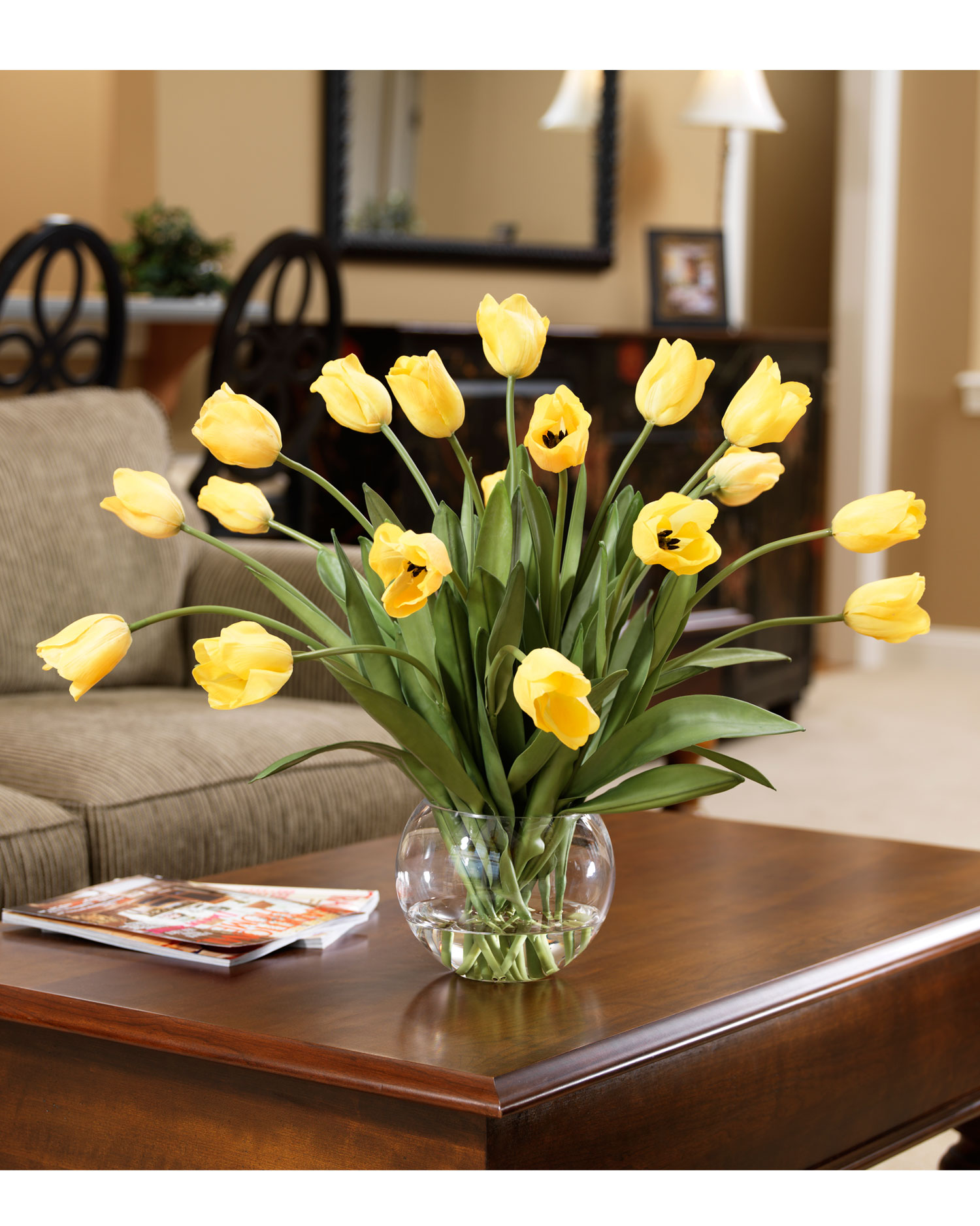 tulip flower arrangements centerpiece