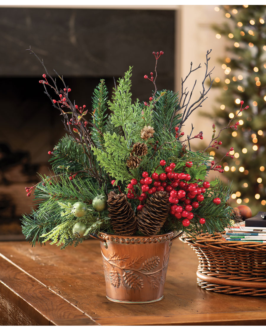 Christmas & Holiday Silk Flower Arrangements at Petals.