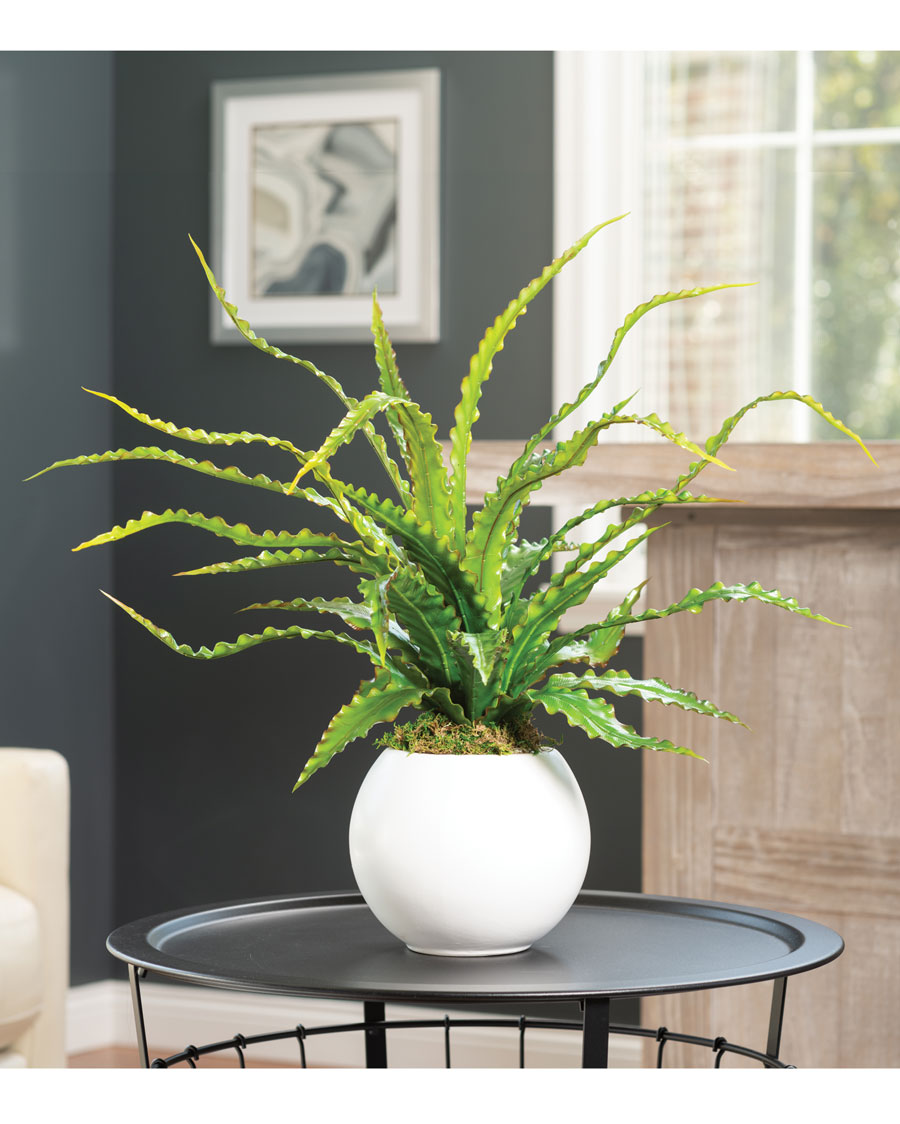 Artificial Fern Ball Faux Plant Fall Color