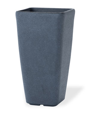 Tall Cubico Decorative Container - 12"W x 23"H Granite Gray