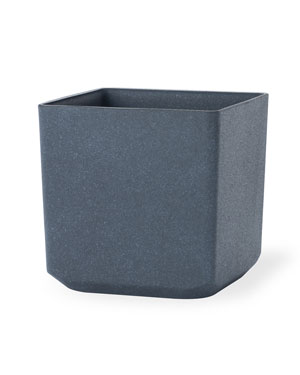 Cubico Decorative Container - 17"W x 17"H - Granite Gray