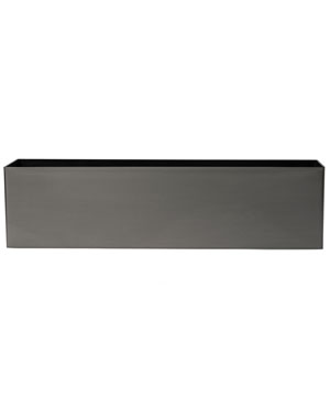 24" Cubicle/Ledge Plant Container - Brushed Graphite