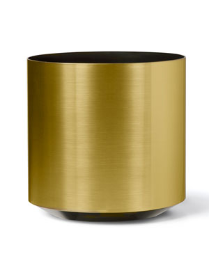 Cylinder Container - 20" W x 18" H - Brushed Gold