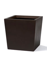 Fiberglass Cubico Container - 10"W x 9"H - Brown Leather