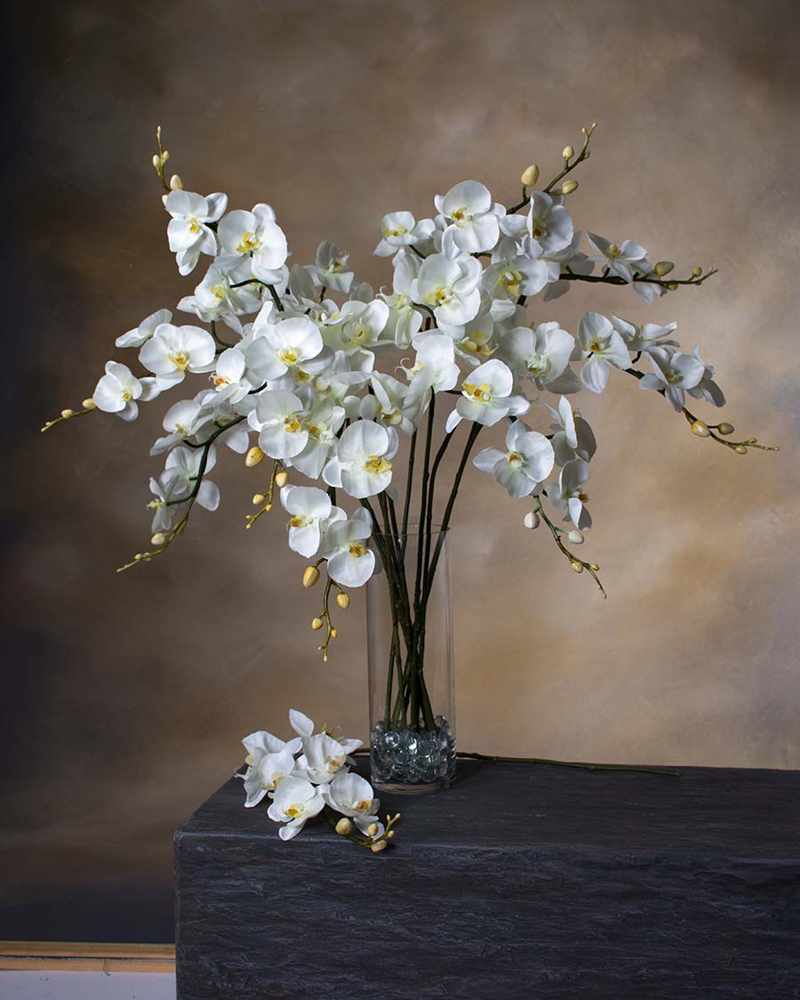 jeg er sulten Marco Polo George Stevenson 35" Artificial Phalaenopsis Orchid Stem