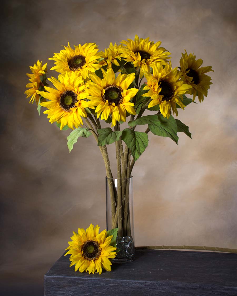 29" Large Sunflower Silk Flower Stem